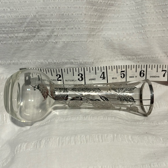 Vintage Sterling Silver City Overlay Bud Vase Leaf Leaves Pattern 6” Shabby Chic - Picture 2 of 15